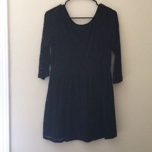 Black short lace dress